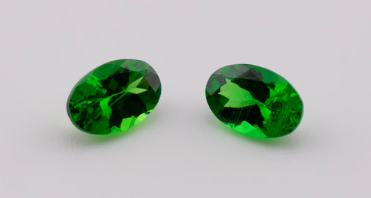 Tsavorite Garnet Pair | 1.05 Ct Total | Oval Cut | Tanzania