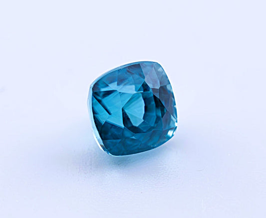 Blue Zircon 1.46 Ct | Cushion Cut | Cambodia