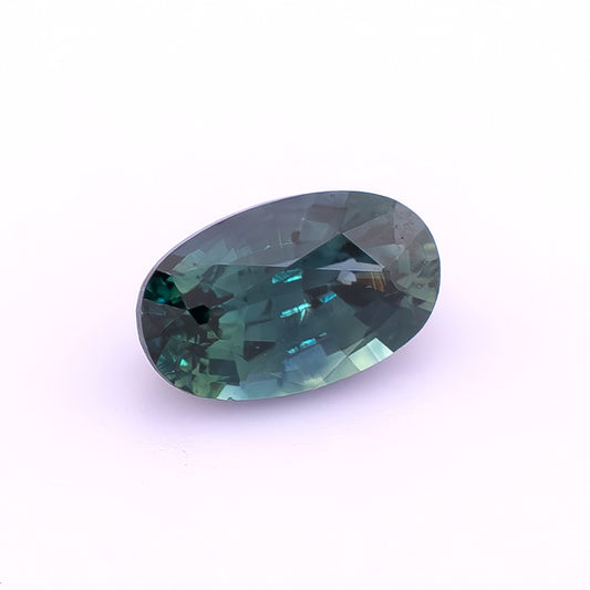 Teal Ceylon Sapphire 0.97ct | Oval Cut