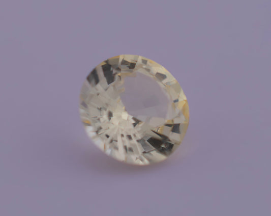 Light Yellow Ceylon Sapphire 1.12ct | Round Shape