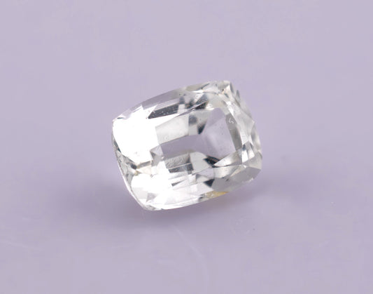 White Ceylon Sapphire 1.26ct | Cushion Shape