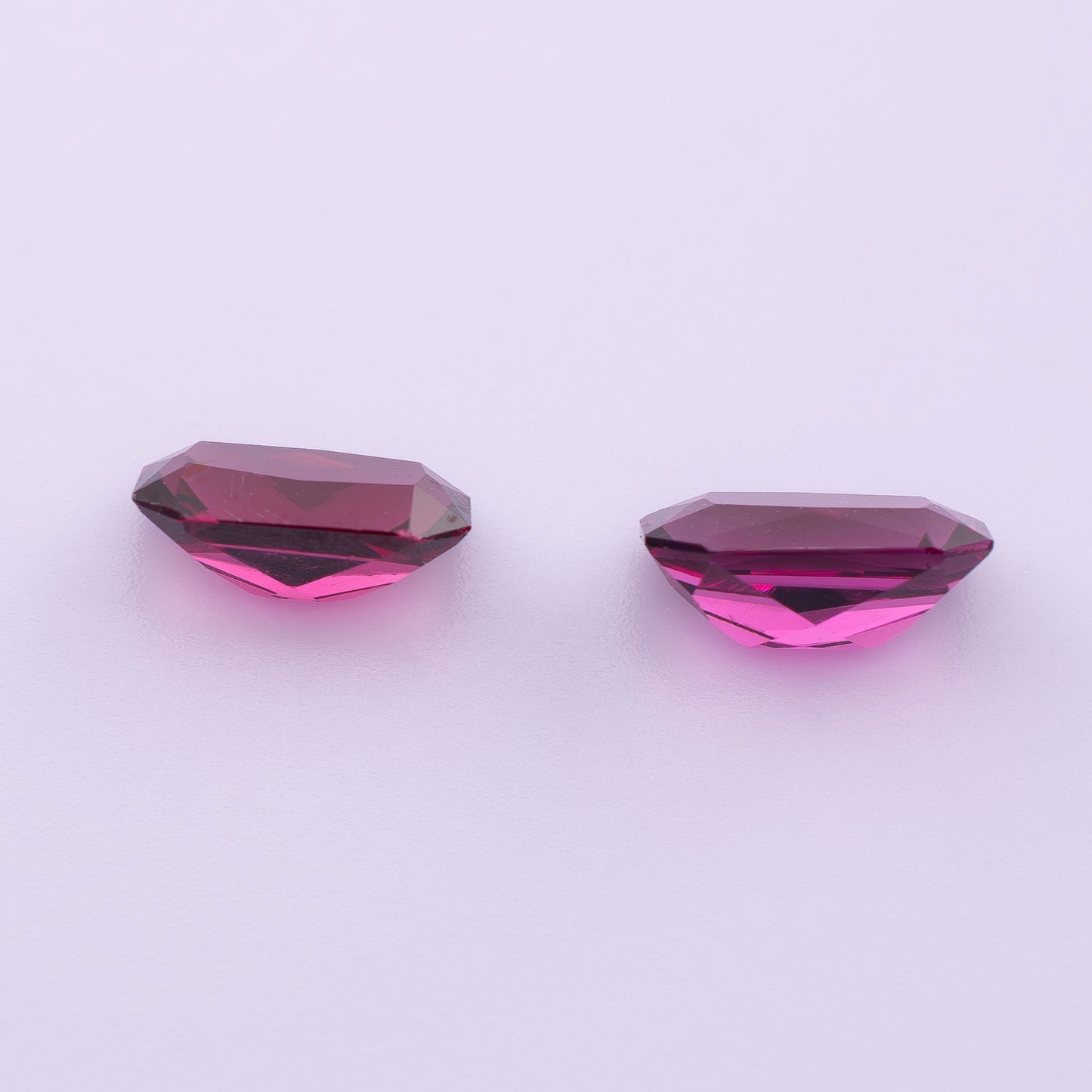 Natural Rhodolite Garnet Pair 2.41 ctw | Rectangular | Ceylon