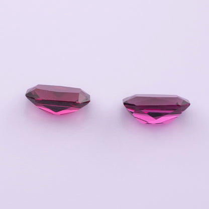 Natural Rhodolite Garnet Pair 2.41 ctw | Rectangular | Ceylon