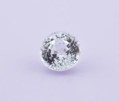 White Ceylon Sapphire 1.37ct | Round Shape