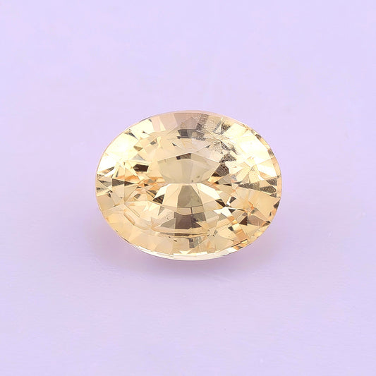 Yellow Ceylon Sapphire 0.83ct | Oval Shape | Unheated