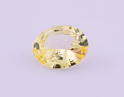 Yellow Ceylon Sapphire 1.14ct | Oval Shape