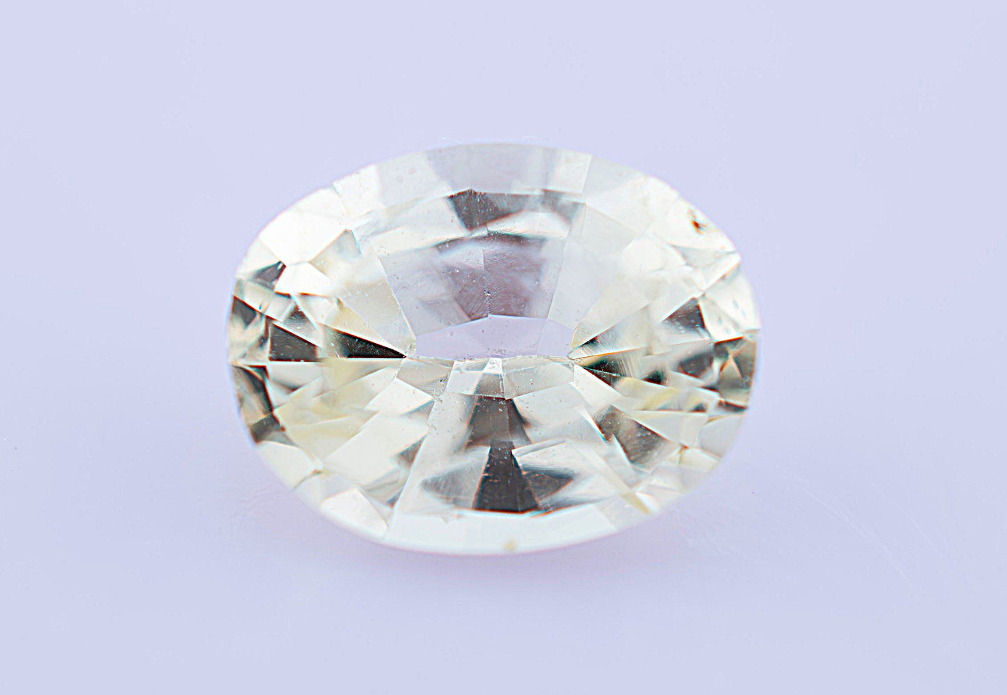 Light Yellow Ceylon Sapphire 0.80ct | Oval Shape