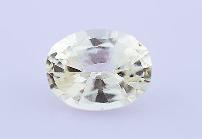 Light Yellow Ceylon Sapphire 0.80ct | Oval Shape
