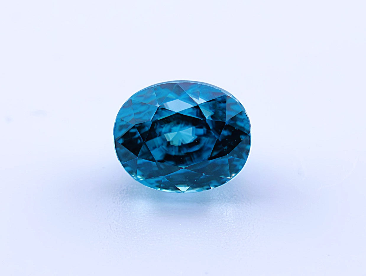 Blue Zircon 2.49 Ct | Oval Cut | Cambodia