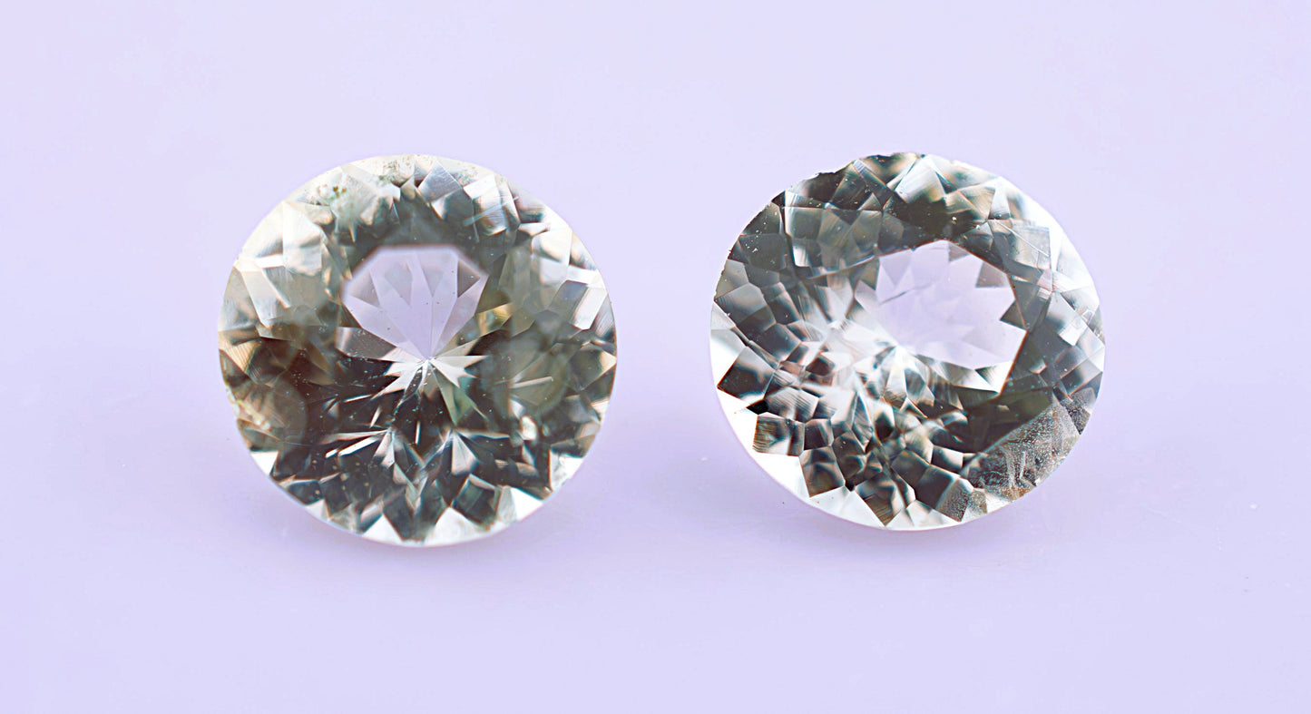 Yellow Ceylon Sapphire Pair 1.40ct | Round Shape