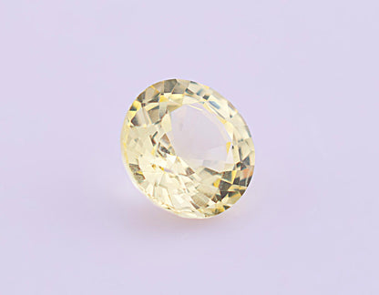 Yellow Ceylon Sapphire 0.63ct | Round Shape