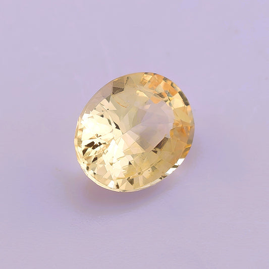 Yellow Ceylon Sapphire 0.83ct | Oval Shape | Unheated