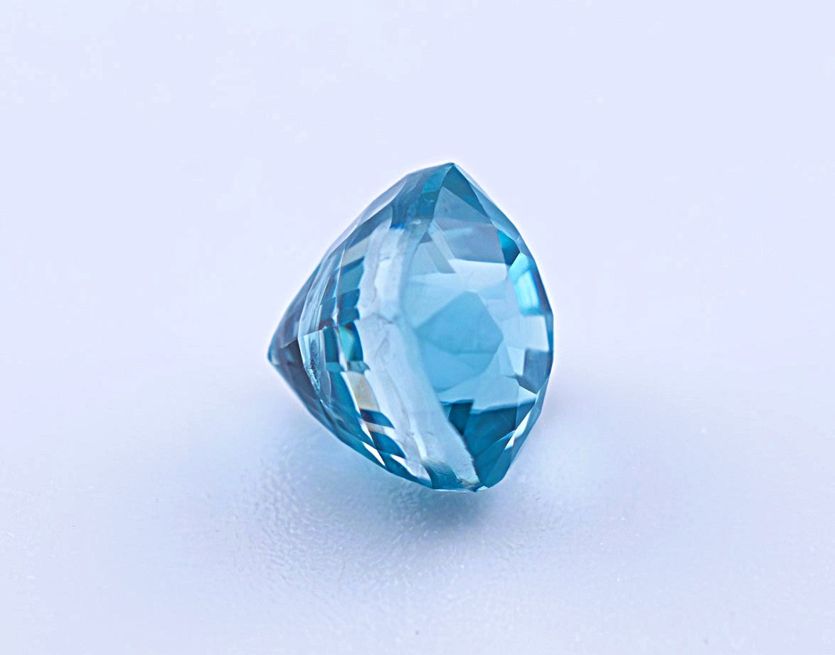 Blue Zircon 1.46 Ct | Cushion Cut | Cambodia