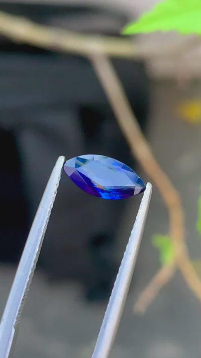 Royal Blue Ceylon Sapphire 1.03 Ct | Marquise Cut