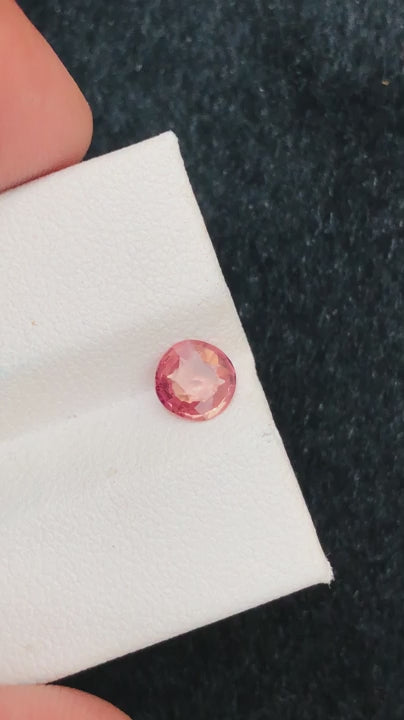 Natural Padparadscha Sapphire 0.65 Ct | Round Cut | Ceylon