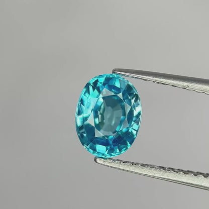 Blue Zircon 1.79 Ct | Oval Cut | Cambodia
